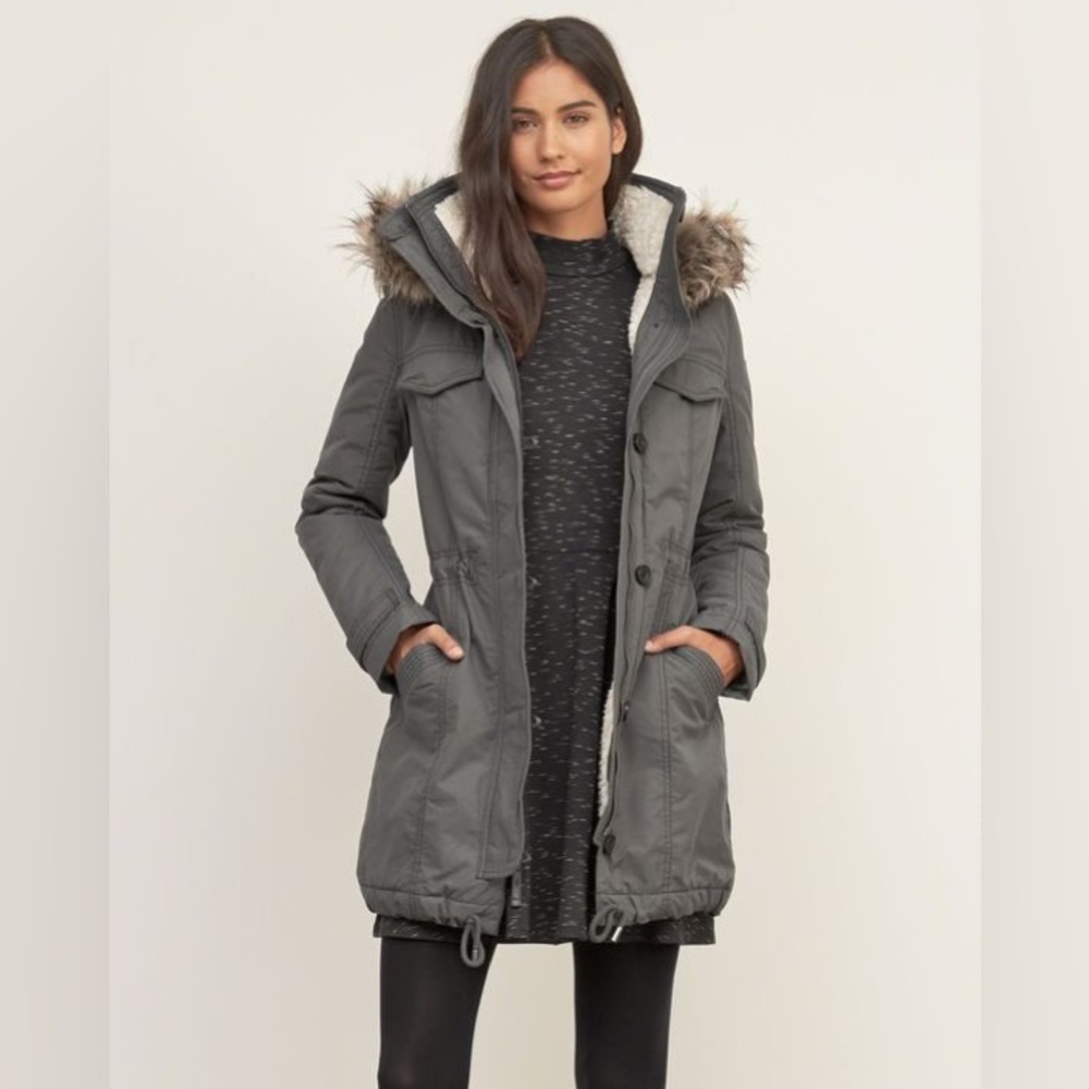 A&F Sherpa Lined Military Parka
